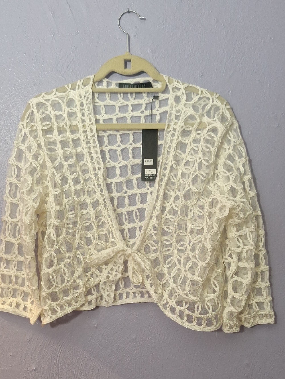 NET Compliments Sheer Over Shirt Size XL